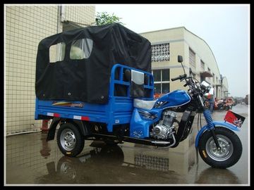 Heavy Loading Chinese 3 Wheeler With Cabin / Three Wheel Cargo Tricycle